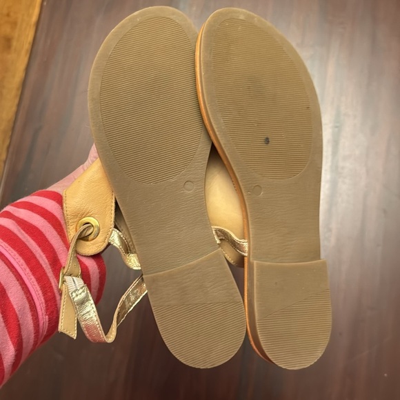 Sophia Milano Made in Italy cream and gold leather sandals size 10 - Picture 5 of 6